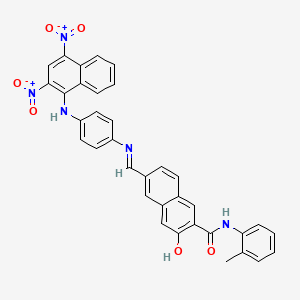 6-[({4-[(2,4-dinitro-1-naphthyl)amino]phenyl}imino)methyl]-3-hydroxy-N-(2-methylphenyl)-2-naphthamide