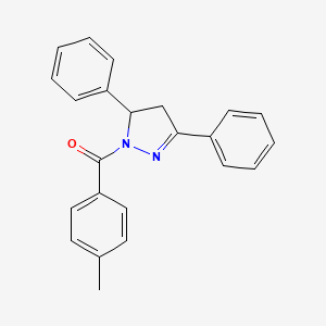 molecular formula C23H20N2O B5021550 1-(4-methylbenzoyl)-3,5-diphenyl-4,5-dihydro-1H-pyrazole 