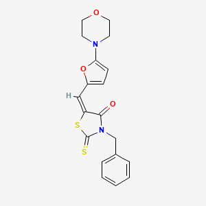 3-benzyl-5-{[5-(4-morpholinyl)-2-furyl]methylene}-2-thioxo-1,3-thiazolidin-4-one