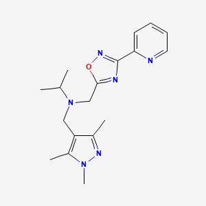 N-{[3-(2-pyridinyl)-1,2,4-oxadiazol-5-yl]methyl}-N-[(1,3,5-trimethyl-1H-pyrazol-4-yl)methyl]-2-propanamine