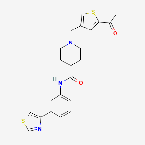 molecular formula C22H23N3O2S2 B5021572 1-[(5-acetyl-3-thienyl)methyl]-N-[3-(1,3-thiazol-4-yl)phenyl]-4-piperidinecarboxamide 