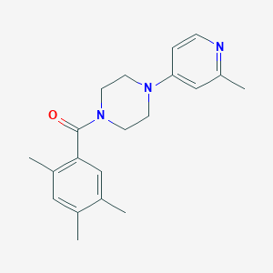 molecular formula C20H25N3O B5021596 1-(2-methyl-4-pyridinyl)-4-(2,4,5-trimethylbenzoyl)piperazine trifluoroacetate 