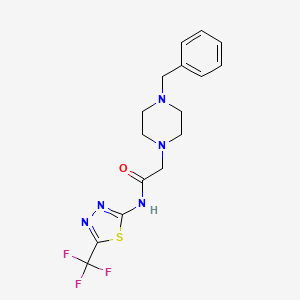 2-(4-benzyl-1-piperazinyl)-N-[5-(trifluoromethyl)-1,3,4-thiadiazol-2-yl]acetamide