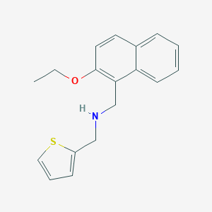 molecular formula C18H19NOS B502161 N-[(2-ethoxy-1-naphthyl)methyl]-N-(2-thienylmethyl)amine 