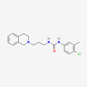 molecular formula C20H24ClN3O B5021621 N-(4-chloro-3-methylphenyl)-N'-[3-(3,4-dihydro-2(1H)-isoquinolinyl)propyl]urea 