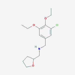 molecular formula C16H24ClNO3 B502164 N-(3-chloro-4,5-diethoxybenzyl)-N-(tetrahydro-2-furanylmethyl)amine 