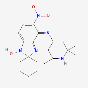 molecular formula C21H31N5O3 B5021645 5-nitro-N-(2,2,6,6-tetramethyl-4-piperidinyl)spiro[benzimidazole-2,1'-cyclohexan]-4-amine 1-oxide 