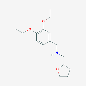 molecular formula C16H25NO3 B502165 1-(3,4-diethoxyphenyl)-N-(tetrahydrofuran-2-ylmethyl)methanamine 