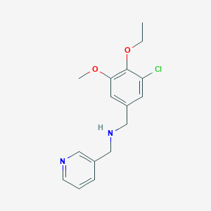 molecular formula C16H19ClN2O2 B502167 N-(3-chloro-4-ethoxy-5-methoxybenzyl)-N-(3-pyridinylmethyl)amine 