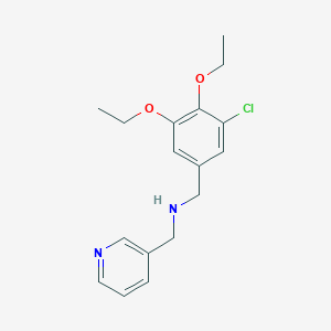 molecular formula C17H21ClN2O2 B502168 N-(3-chloro-4,5-diethoxybenzyl)-N-(3-pyridinylmethyl)amine 