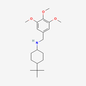 molecular formula C20H33NO3 B5021684 4-tert-butyl-N-[(3,4,5-trimethoxyphenyl)methyl]cyclohexan-1-amine 