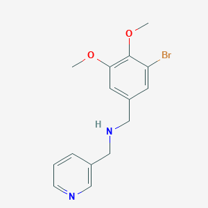 molecular formula C15H17BrN2O2 B502169 N-(3-bromo-4,5-dimethoxybenzyl)-N-(3-pyridinylmethyl)amine 