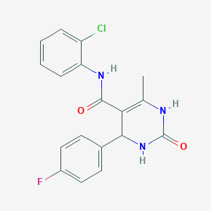 N-(2-chlorophenyl)-4-(4-fluorophenyl)-6-methyl-2-oxo-1,2,3,4-tetrahydro-5-pyrimidinecarboxamide