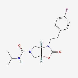 molecular formula C17H22FN3O3 B5021711 (3aS,6aR)-3-[2-(4-fluorophenyl)ethyl]-2-oxo-N-propan-2-yl-3a,4,6,6a-tetrahydropyrrolo[3,4-d][1,3]oxazole-5-carboxamide 