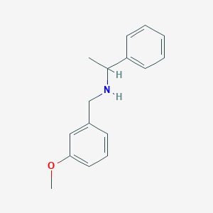 molecular formula C16H19NO B502172 N-(3-methoxybenzyl)-N-(1-phenylethyl)amine 
