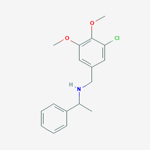 molecular formula C17H20ClNO2 B502173 N-(3-chloro-4,5-dimethoxybenzyl)-N-(1-phenylethyl)amine 