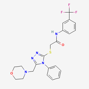 molecular formula C22H22F3N5O2S B5021749 2-{[5-(4-morpholinylmethyl)-4-phenyl-4H-1,2,4-triazol-3-yl]thio}-N-[3-(trifluoromethyl)phenyl]acetamide 