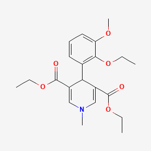 molecular formula C21H27NO6 B5021768 diethyl 4-(2-ethoxy-3-methoxyphenyl)-1-methyl-1,4-dihydro-3,5-pyridinedicarboxylate 