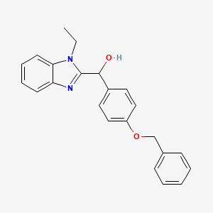 molecular formula C23H22N2O2 B5021769 [4-(BENZYLOXY)PHENYL](1-ETHYL-1,3-BENZODIAZOL-2-YL)METHANOL 