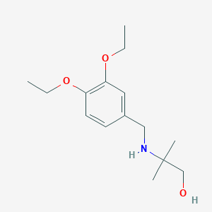molecular formula C15H25NO3 B502178 2-[(3,4-Diethoxybenzyl)amino]-2-methyl-1-propanol 