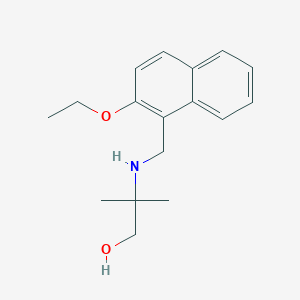 molecular formula C17H23NO2 B502179 2-{[(2-Ethoxynaphthalen-1-yl)methyl]amino}-2-methylpropan-1-ol 