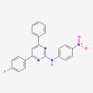 4-(4-fluorophenyl)-N-(4-nitrophenyl)-6-phenyl-2-pyrimidinamine