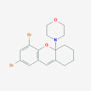 4-(5,7-dibromo-1,2,3,4-tetrahydro-4aH-xanthen-4a-yl)morpholine