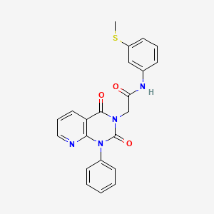 molecular formula C22H18N4O3S B5021855 2-(2,4-dioxo-1-phenyl-1,4-dihydropyrido[2,3-d]pyrimidin-3(2H)-yl)-N-[3-(methylthio)phenyl]acetamide 