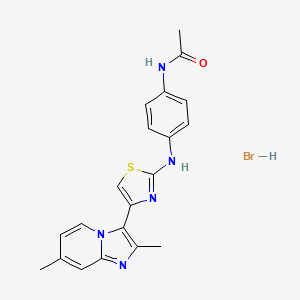 molecular formula C20H20BrN5OS B5021862 N-(4-{[4-(2,7-dimethylimidazo[1,2-a]pyridin-3-yl)-1,3-thiazol-2-yl]amino}phenyl)acetamide hydrobromide 