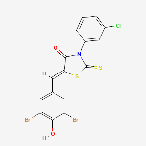 3-(3-chlorophenyl)-5-(3,5-dibromo-4-hydroxybenzylidene)-2-thioxo-1,3-thiazolidin-4-one