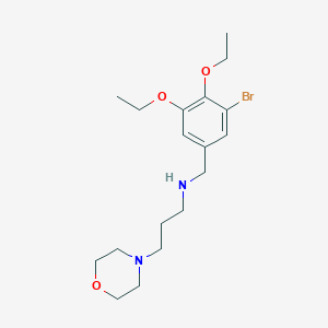 molecular formula C18H29BrN2O3 B502188 N-(3-bromo-4,5-diethoxybenzyl)-3-(morpholin-4-yl)propan-1-amine 