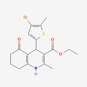 ethyl 4-(4-bromo-5-methyl-2-thienyl)-2-methyl-5-oxo-1,4,5,6,7,8-hexahydro-3-quinolinecarboxylate