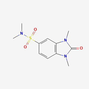 molecular formula C11H15N3O3S B5021913 N,N,1,3-tetramethyl-2-oxobenzimidazole-5-sulfonamide 