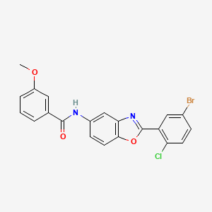 N-[2-(5-bromo-2-chlorophenyl)-1,3-benzoxazol-5-yl]-3-methoxybenzamide