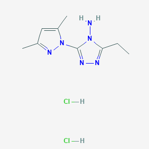 3-(3,5-dimethyl-1H-pyrazol-1-yl)-5-ethyl-4H-1,2,4-triazol-4-amine dihydrochloride