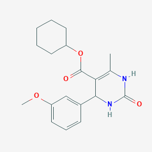 molecular formula C19H24N2O4 B5021926 cyclohexyl 4-(3-methoxyphenyl)-6-methyl-2-oxo-1,2,3,4-tetrahydro-5-pyrimidinecarboxylate CAS No. 5610-67-3