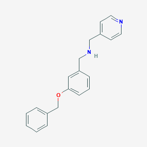 molecular formula C20H20N2O B502193 1-[3-(benzyloxy)phenyl]-N-(pyridin-4-ylmethyl)methanamine 