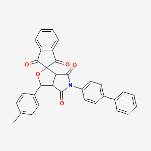 5-(4-biphenylyl)-3-(4-methylphenyl)-3a,6a-dihydrospiro[furo[3,4-c]pyrrole-1,2'-indene]-1',3',4,6(3H,5H)-tetrone