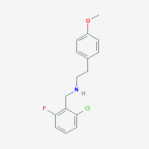 molecular formula C16H17ClFNO B502194 N-(2-chloro-6-fluorobenzyl)-2-(4-methoxyphenyl)ethanamine 