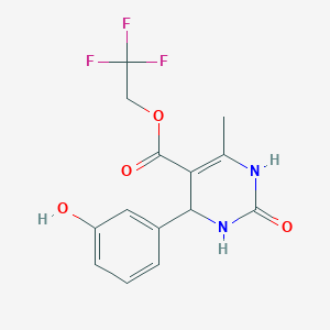 2,2,2-Trifluoroethyl 4-(3-hydroxyphenyl)-6-methyl-2-oxo-1,2,3,4-tetrahydropyrimidine-5-carboxylate