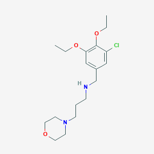 molecular formula C18H29ClN2O3 B502198 N-(3-chloro-4,5-diethoxybenzyl)-3-(morpholin-4-yl)propan-1-amine 