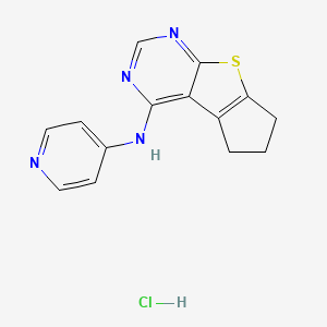 molecular formula C14H13ClN4S B5021984 N-4-pyridinyl-6,7-dihydro-5H-cyclopenta[4,5]thieno[2,3-d]pyrimidin-4-amine hydrochloride 