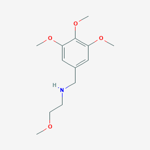 molecular formula C13H21NO4 B502199 2-methoxy-N-(3,4,5-trimethoxybenzyl)ethanamine 