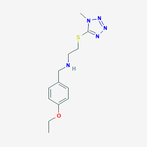 molecular formula C13H19N5OS B502200 N-(4-ethoxybenzyl)-2-[(1-methyl-1H-tetrazol-5-yl)sulfanyl]ethanamine 