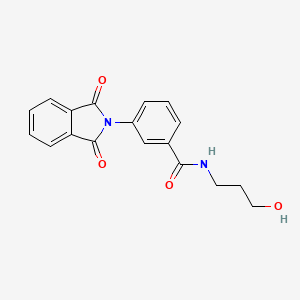 3-(1,3-dioxo-1,3-dihydro-2H-isoindol-2-yl)-N-(3-hydroxypropyl)benzamide