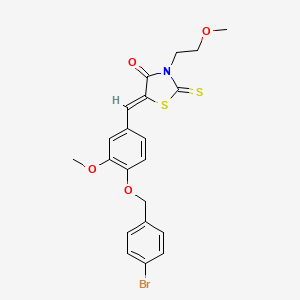 5-{4-[(4-bromobenzyl)oxy]-3-methoxybenzylidene}-3-(2-methoxyethyl)-2-thioxo-1,3-thiazolidin-4-one