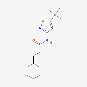 molecular formula C16H26N2O2 B5022024 N-(5-tert-butyl-3-isoxazolyl)-3-cyclohexylpropanamide 