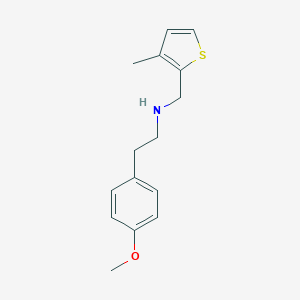 molecular formula C15H19NOS B502204 2-(4-methoxyphenyl)-N-[(3-methylthiophen-2-yl)methyl]ethanamine 