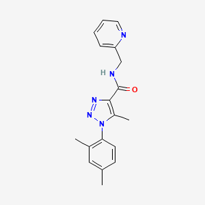 1-(2,4-dimethylphenyl)-5-methyl-N-(2-pyridinylmethyl)-1H-1,2,3-triazole-4-carboxamide