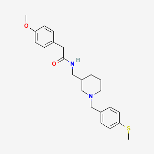 molecular formula C23H30N2O2S B5022048 2-(4-methoxyphenyl)-N-({1-[4-(methylthio)benzyl]-3-piperidinyl}methyl)acetamide 